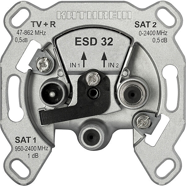 KATHREIN SAT-Steckdose 3fach Einzeldose, Twin ESD 32